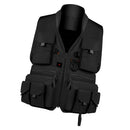 Multi Pocket Photography Hunting Fishing Vest Jacket Waistcoat  Fabric Black L