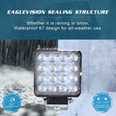 160W Square Car Headlights 16Led Cool White Light 4 Inch Car Work Light Led