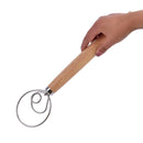 1pc Stainless Steel DIY B Whisk Eggs Beater Mixer Tool 13 Inch Oak Wood Handle
