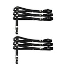 2pcs Punk Rivet Garters Belt 3 Straps Leg Ring Band Adjustable Suspenders Leg