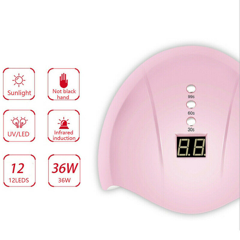36W Nail Art USB Nail Lamp UV 12 led Light Nail Gel Dryer Curing Polish Machi3C