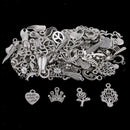 100x Flower Heart Pendant Jewelry Making Charms for DIY Necklace Bracelet