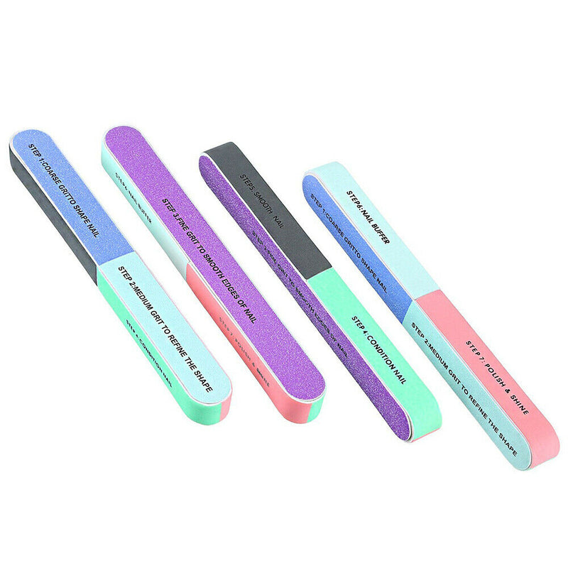 6 Pack Nail File and Nail Buffer Cosmetic Manicure, 7 Ways A6X4
