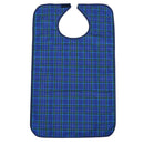 Reusable Waterproof Adults Elder Mealtime Clothing Protector Aid Bib Blue