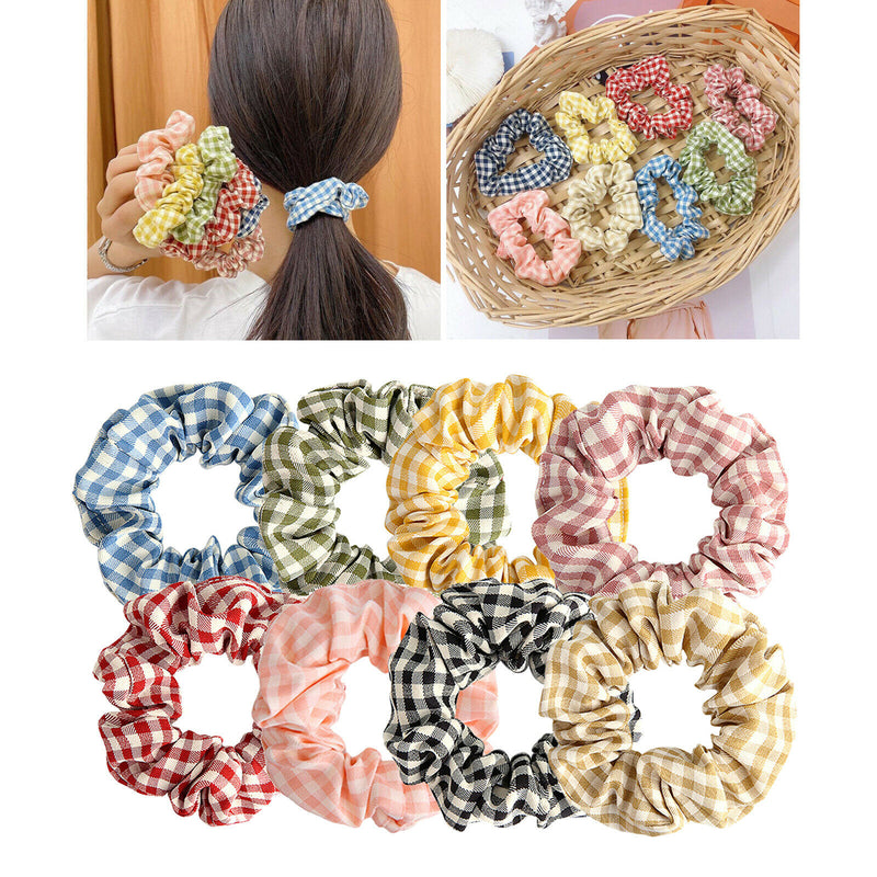 8x Women Hair Scrunchie Pony Tail Holder Rope Scrunchy Hairband Accessories