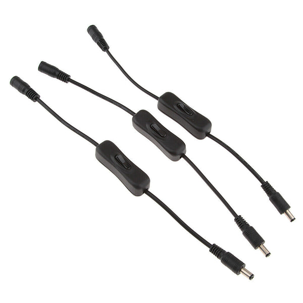 6pcs LED Strip Light Inline On/Off Switch DC Power Adapter Connector 5.5x2.1mm