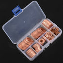 150Pcs 8 Sizes Copper Metric Sealing Washers Assortment Set Y4M1