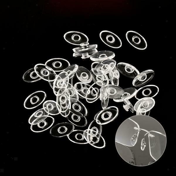 25 Pairs Oval Silicone Eyeglass Push In Nose Pads
