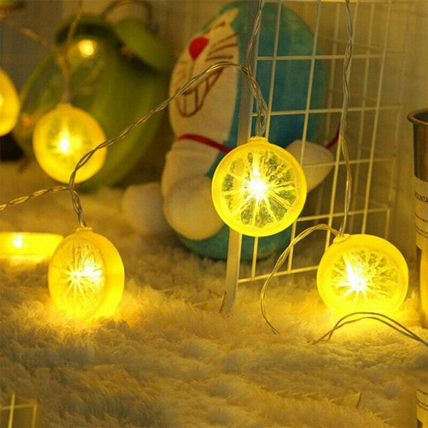 1.5M 10Led Lemon LED String Light Warm White Garden Decor Lamp Christmas Ho