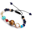 Universe Planets Bead Bracelet Natural Stone Bangle Women Jewelry (Style 4) A