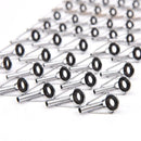 80Pcs Fishing Rod Guide Tip  Set Repair Kit Stainless Steel Frames with Fish Box