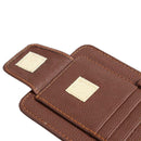 Car Sun Visor Organizer PU Leather Storage Bag for Glasses Card (Coffee) A