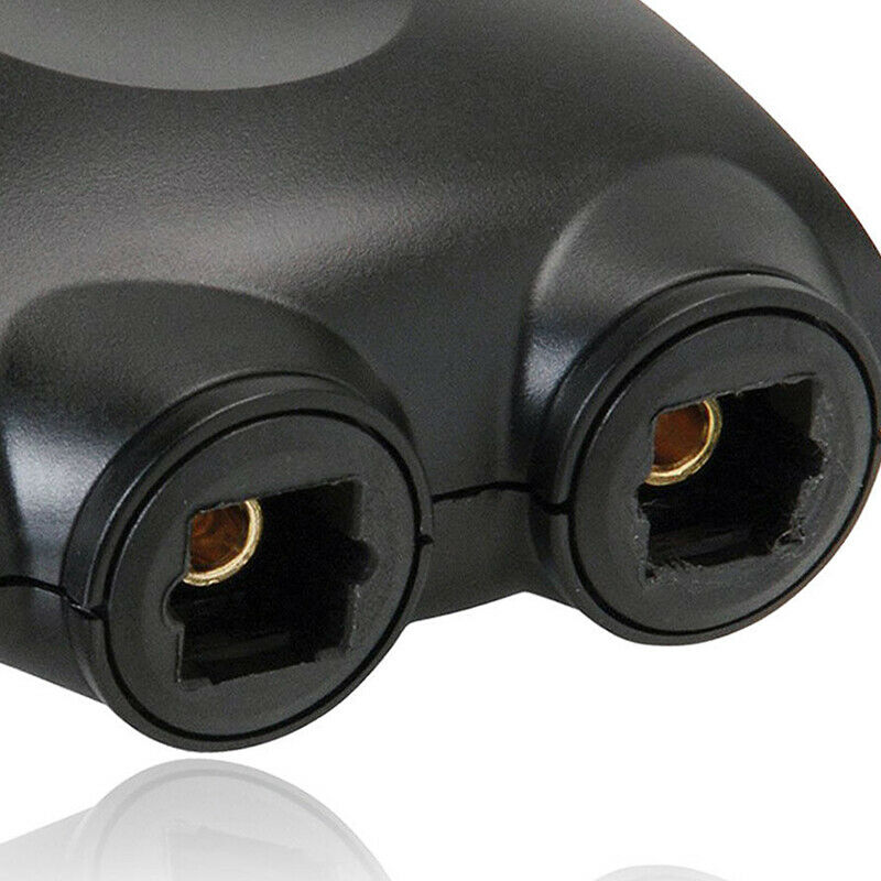 Cable Optical Digital Audio Splitter 2 Way Adapter Fiber Optic Converter T3H5