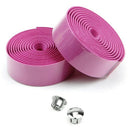 Road Bike Bicycle Cork Handlebar Bar Grip Wrap Tape + 2 Bar Plugs-Rose Red