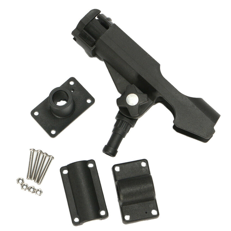 Recessed Fishing Pole Holder ABS Plastic Holder For Kayak Boat Black