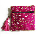 10PCS Mix Colors Chinese Zipper Coin Tassel Silk Square Jewelry Bags Pouch WYMO