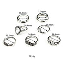 Ping Adjust DA door Boho Midi Rings Finger Ring Setting Jewelry Set 7pcs R3H8