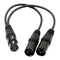 Audio Balance 3-Pin XLR Female To Dual 2 Male Splitter Microphone Cable