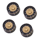 4 PIECE / SET ELECTRIC GUITAR  CONTROL KNOB TOP HAT POU