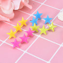 12X star multi-coloured translucent assorted push pins drawing cork board'office