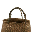 Plant Basket - 38 cm Hand Woven Belly Basket With Handles, Middle Storage L W2A7