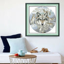 Stamped Cross Stitch Kit Pre-Printed Pattern Embroidery Animal Wolf