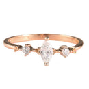 Engagement Ring For Women Three Stone Cluster Bridal Rings Wedding Jewelry