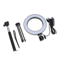 16cm LED Ring Light w/ Tripod Stand for Live Stream / Makeup +Selfie Stick