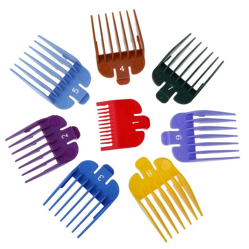8xUniversal Hair Clipper Limit Comb Attachment Size Barber Replacement with C BX