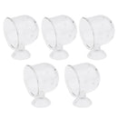 5Pcs Aquarium Fish Tank Feeding Glass Cup Aquatic Plant Crystal Holder Feeder