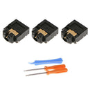 3Pack 3.5mm Port Jack Headphone Component Port + Screwdriver Disassemble Tools