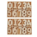 120pcs Wooden Numbers - Craft Numbers with Storage Tray DIY Craft Toys