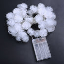 40LED 4M White Snow Pompon String Lights for Decoration of Shop Windows Sto V6W6
