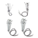 10X White LED Street Light Stainless Steel 1/75 HO OO Scale Layout Park Garden