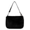 Plush Underarm Pack Shoulder Messenger Bag Women Soft Fluffy Totes (Black)
