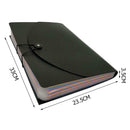 24 Pocket Classified File Folder A4 Organizer File Document Holder w/Cover A
