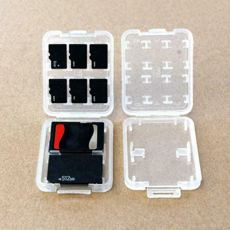 8 Slots Plastic Hard Micro SD SDHC TF MS Memory Card Storage Box_selling Fa O2B8