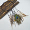 Turban Headband Peacock Hair Rope Feather Headpiece Boho Costume Fancy Dress
