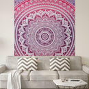 Boho Wall Tapestry Beach Towel Blanket Home Carpet (Mandala02)(150x130cm) SN9F