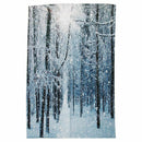 Forest Tapestry Decor, Snowy Trees Wooded Scenery Frosty Winter Park Winter B9S6