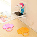 3Pcs Folding Mobile Phone Wall Charger Adapter Charging Holder Hanging BracSEAU