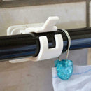 2pcs Nail Free Adjustable Rod Bracket Holders White For Curtain Rods M4T3