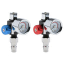 2 Pack Truck G1/4 Spray Gun Air Pressure Regulator Valve Gauge 0-10BAR