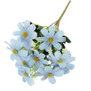 Artificial Silk  Flower Bouquet 5 Stems 10 Heads, 33cm/12.99''-Blue
