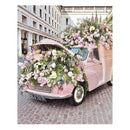 5D DIY Diamond Painting Flower Full Round Pink Car Diamond Embroidery Sale