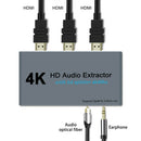 E12 4K HDMI 1.4 Splitter 1 In 2 Out with SPDIF + 3.5mm Audio Extractor  A