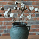 20Pcs 24 Inches Natural Dried Cotton Stem, Farmhouse Artificial Flower FilleP9B8