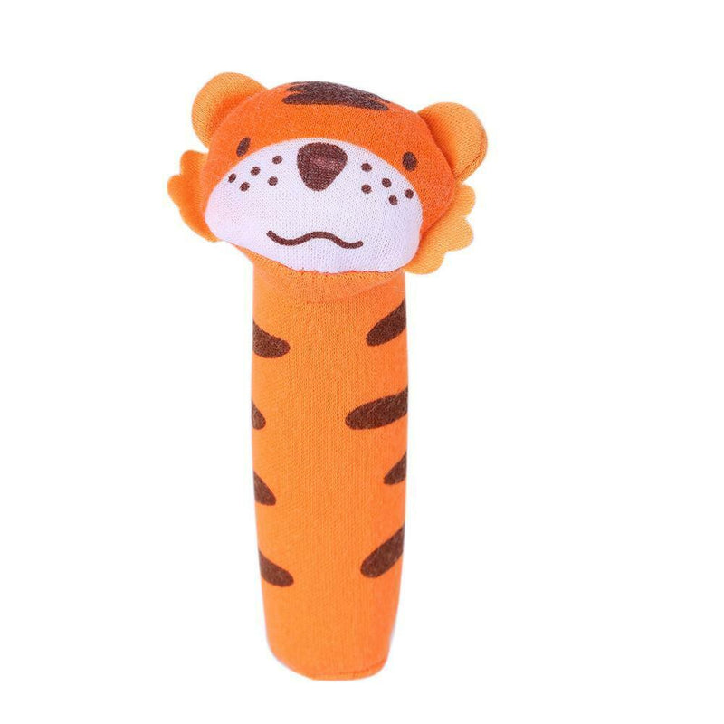 Developmental Animal Soft Stuffed Infant Baby Plush Toys Rattles Kids Tiger