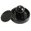 96mm Air Hockey Table Felt Pusher Mallet Goalies with 1pc 63mm Puck Black