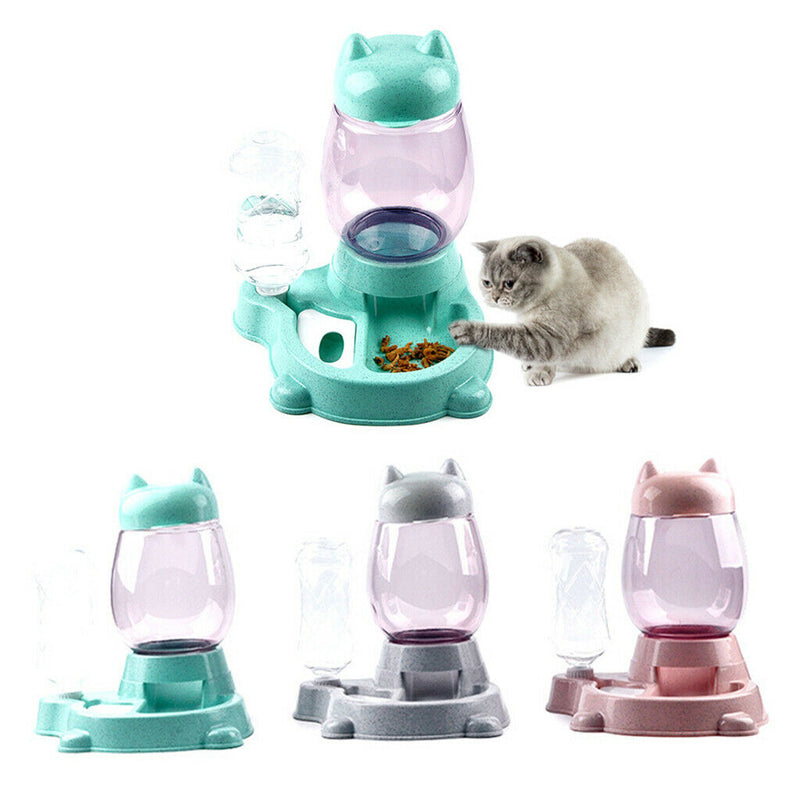 Cat Dog Automatic Water Dispenser Pet Feeder Bowls for Small Dogs Cats Green